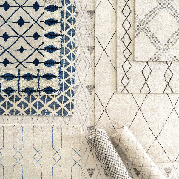 Dash and Albert Rugs Noma Geometric Area Rug in Beige/Navy & Reviews